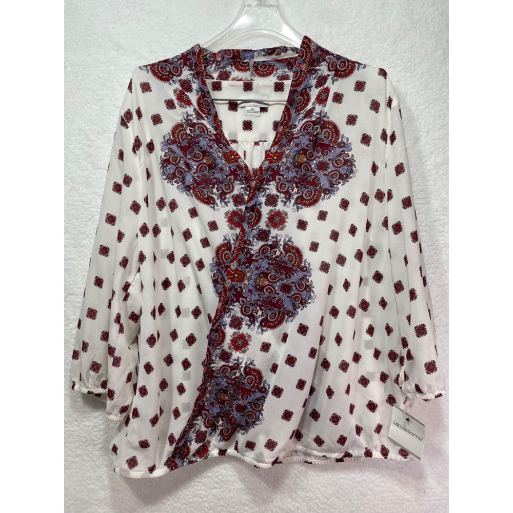 Liz Claiborne Womens size XL Wrap Style Blouse Lightweight